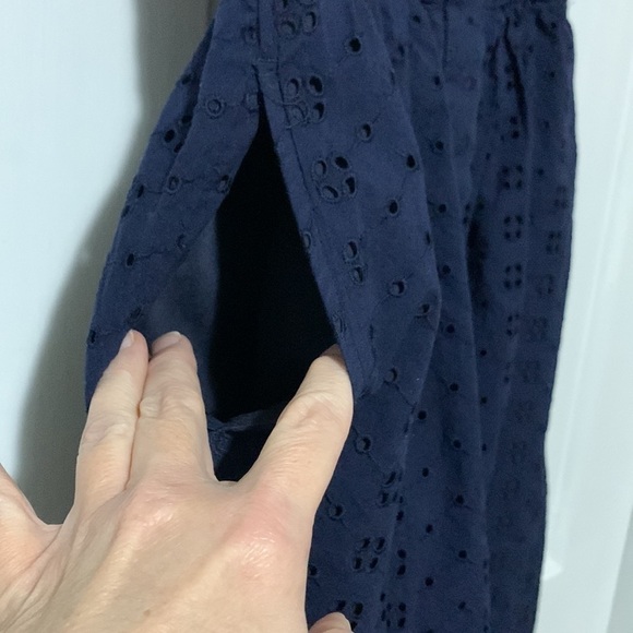 J. Crew navy sleeveless eyelet dress - Picture 6 of 14